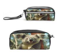 MNVTSKOP Bear Koala Makeup Bag Small Cosmetic Travel Case Portable Stationery Organizer for Women Teacher