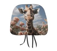 MNVTSKOP Beautiful Giraffe Headrest Covers for Cars Universal Anti-Dirty Car Head Rest Protector Easy to Install Durable Breathable Vehicle Accessories for Auto Trucks SUVs