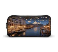 MNVTSKOP Beautiful Venice at Night Pencil Case Large Capacity Pencil Pouch Office Pencil Bag for Men Women Desk Organizer
