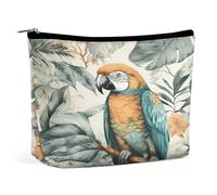 MNVTSKOP Birds in The Jungle Cosmetic Bag Large Capacity Travel Makeup Bag Trendy Portable Toiletry Bag for Women