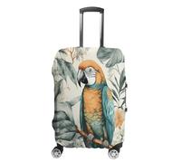 MNVTSKOP Birds in The Jungle Luggage Covers Scratch-Resistant Washable Suitcase Cover Polyester Elastic Travel Baggage Protector for Suitcase Protector Cover, White, M
