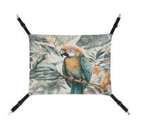 MNVTSKOP Birds in The Jungle Pet Hammock Breathable Cat Hanging Hammock with Adjustable Straps and Metal Hooks Plush Small Animal Soft Hideout Bed for Indoor and Outdoor