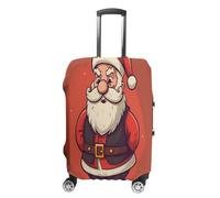 MNVTSKOP Cartoon Santa Claus Luggage Covers Scratch-Resistant Washable Suitcase Cover Polyester Elastic Travel Baggage Protector for Suitcase Protector Cover, White, M