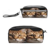 MNVTSKOP Cats Makeup Bag Small Cosmetic Travel Case Portable Stationery Organizer for Women Teacher