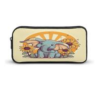 MNVTSKOP Cheery Elephant Pencil Case Large Capacity Pencil Pouch Office Pencil Bag for Men Women Desk Organizer