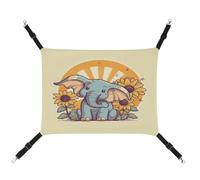 MNVTSKOP Cheery Elephant Pet Hammock Breathable Cat Hanging Hammock with Adjustable Straps and Metal Hooks Plush Small Animal Soft Hideout Bed for Indoor and Outdoor
