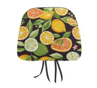 MNVTSKOP Citrus Fruit Pattern Headrest Covers for Cars Universal Anti-Dirty Car Head Rest Protector Easy to Install Durable Breathable Vehicle Accessories for Auto Trucks SUVs