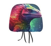 MNVTSKOP Colorful Dinosaur Headrest Covers for Cars Universal Anti-Dirty Car Head Rest Protector Easy to Install Durable Breathable Vehicle Accessories for Auto Trucks SUVs