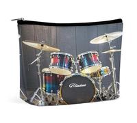 MNVTSKOP Cool Drum Set Cosmetic Bag Large Capacity Travel Makeup Bag Trendy Portable Toiletry Bag for Women