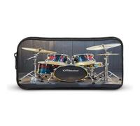 MNVTSKOP Cool Drum Set Pencil Case Large Capacity Pencil Pouch Office Pencil Bag for Men Women Desk Organizer