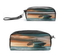 MNVTSKOP Cruise Ship Makeup Bag Small Cosmetic Travel Case Portable Stationery Organizer for Women Teacher