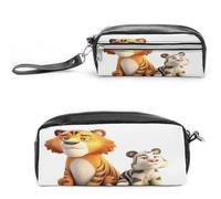 MNVTSKOP Cute Little Animals Makeup Bag Small Cosmetic Travel Case Portable Stationery Organizer for Women Teacher