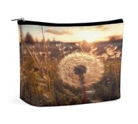 MNVTSKOP Dandelions at Sunset Cosmetic Bag Large Capacity Travel Makeup Bag Trendy Portable Toiletry Bag for Women
