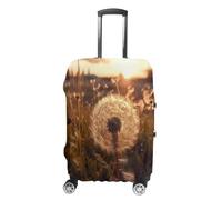 MNVTSKOP Dandelions at Sunset Luggage Covers Scratch-Resistant Washable Suitcase Cover Polyester Elastic Travel Baggage Protector for Suitcase Protector Cover, White, M