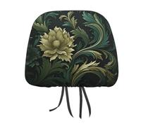 MNVTSKOP Dark Green and Green Style Headrest Covers for Cars Universal Anti-Dirty Car Head Rest Protector Easy to Install Durable Breathable Vehicle Accessories for Auto Trucks SUVs
