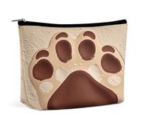 MNVTSKOP Dog Paw Print Cosmetic Bag Large Capacity Travel Makeup Bag Trendy Portable Toiletry Bag for Women