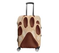 MNVTSKOP Dog Paw Print Luggage Covers Scratch-Resistant Washable Suitcase Cover Polyester Elastic Travel Baggage Protector for Suitcase Protector Cover, White, L