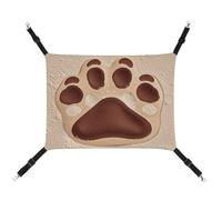 MNVTSKOP Dog Paw Print Pet Hammock Breathable Cat Hanging Hammock with Adjustable Straps and Metal Hooks Plush Small Animal Soft Hideout Bed for Indoor and Outdoor