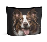 MNVTSKOP Dog Sticking Out Tongue Cosmetic Bag Large Capacity Travel Makeup Bag Trendy Portable Toiletry Bag for Women