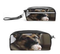 MNVTSKOP Dog Who Likes Ice Cream Makeup Bag Small Cosmetic Travel Case Portable Stationery Organizer for Women Teacher