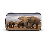 MNVTSKOP Elephant Family Pencil Case Large Capacity Pencil Pouch Office Pencil Bag for Men Women Desk Organizer