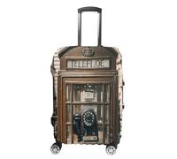 MNVTSKOP England UK Retro London Telephone Luggage Covers Scratch-Resistant Washable Suitcase Cover Polyester Elastic Travel Baggage Protector for Suitcase Protector Cover, White, XL