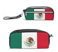 MNVTSKOP Flag of Mexico Makeup Bag Small Cosmetic Travel Case Portable Stationery Organizer for Women Teacher