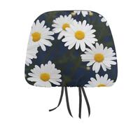 MNVTSKOP Flowers Daisy Headrest Covers for Cars Universal Anti-Dirty Car Head Rest Protector Easy to Install Durable Breathable Vehicle Accessories for Auto Trucks SUVs