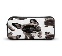 MNVTSKOP French Bulldog Pencil Case Large Capacity Pencil Pouch Office Pencil Bag for Men Women Desk Organizer