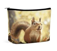 MNVTSKOP Funny Squirrel Cosmetic Bag Large Capacity Travel Makeup Bag Trendy Portable Toiletry Bag for Women