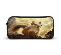 MNVTSKOP Funny Squirrel Pencil Case Large Capacity Pencil Pouch Office Pencil Bag for Men Women Desk Organizer