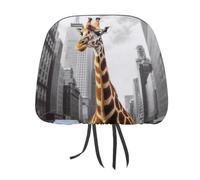 MNVTSKOP Giraffe in New York Headrest Covers for Cars Universal Anti-Dirty Car Head Rest Protector Easy to Install Durable Breathable Vehicle Accessories for Auto Trucks SUVs