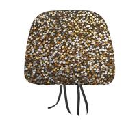 MNVTSKOP Glitter Sequin Spot Headrest Covers for Cars Universal Anti-Dirty Car Head Rest Protector Easy to Install Durable Breathable Vehicle Accessories for Auto Trucks SUVs