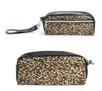 MNVTSKOP Glitter Sequin Spot Makeup Bag Small Cosmetic Travel Case Portable Stationery Organizer for Women Teacher