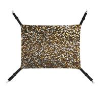 MNVTSKOP Glitter Sequin Spot Pet Hammock Breathable Cat Hanging Hammock with Adjustable Straps and Metal Hooks Plush Small Animal Soft Hideout Bed for Indoor and Outdoor