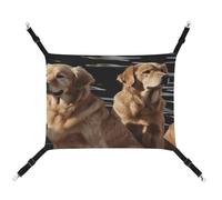 MNVTSKOP Golden Retrievers Pet Hammock Breathable Cat Hanging Hammock with Adjustable Straps and Metal Hooks Plush Small Animal Soft Hideout Bed for Indoor and Outdoor