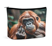 MNVTSKOP Gorillas Cosmetic Bag Large Capacity Travel Makeup Bag Trendy Portable Toiletry Bag for Women