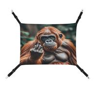 MNVTSKOP Gorillas Pet Hammock Breathable Cat Hanging Hammock with Adjustable Straps and Metal Hooks Plush Small Animal Soft Hideout Bed for Indoor and Outdoor