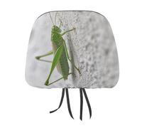 MNVTSKOP Green Grasshopper Image Headrest Covers for Cars Universal Anti-Dirty Car Head Rest Protector Easy to Install Durable Breathable Vehicle Accessories for Auto Trucks SUVs