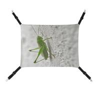 MNVTSKOP Green Grasshopper Image Pet Hammock Breathable Cat Hanging Hammock with Adjustable Straps and Metal Hooks Plush Small Animal Soft Hideout Bed for Indoor and Outdoor