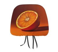 MNVTSKOP Half an Orange Headrest Covers for Cars Universal Anti-Dirty Car Head Rest Protector Easy to Install Durable Breathable Vehicle Accessories for Auto Trucks SUVs