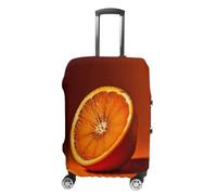 MNVTSKOP Half An Orange Luggage Covers Scratch-Resistant Washable Suitcase Cover Polyester Elastic Travel Baggage Protector for Suitcase Protector Cover, White, M