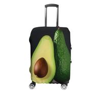 MNVTSKOP Half Cut Fruit Pieces Luggage Covers Scratch-Resistant Washable Suitcase Cover Polyester Elastic Travel Baggage Protector for Suitcase Protector Cover, White, S