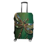 MNVTSKOP Jewel Dragonfly Luggage Covers Scratch-Resistant Washable Suitcase Cover Polyester Elastic Travel Baggage Protector for Suitcase Protector Cover, White, XL