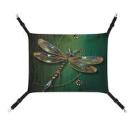 MNVTSKOP Jewel Dragonfly Pet Hammock Breathable Cat Hanging Hammock with Adjustable Straps and Metal Hooks Plush Small Animal Soft Hideout Bed for Indoor and Outdoor