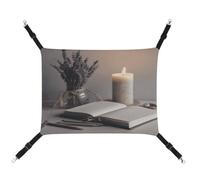 MNVTSKOP Light A Candle Pet Hammock Breathable Cat Hanging Hammock with Adjustable Straps and Metal Hooks Plush Small Animal Soft Hideout Bed for Indoor and Outdoor