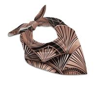 MNVTSKOP Lightweight Square Scarf Art Deco Pattern Printed Like Silk Hair Scarf Breathable Head Scarf Kerchiefs Women Bandana, Art Deco Pattern, 25"x25"