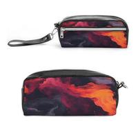 MNVTSKOP Liquid Watercolor Makeup Bag Small Cosmetic Travel Case Portable Stationery Organizer for Women Teacher