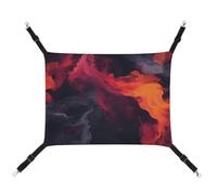 MNVTSKOP Liquid Watercolor Pet Hammock Breathable Cat Hanging Hammock with Adjustable Straps and Metal Hooks Plush Small Animal Soft Hideout Bed for Indoor and Outdoor
