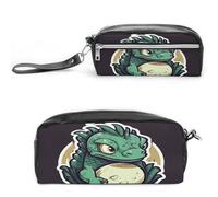MNVTSKOP Little Green Dragon's Egg Makeup Bag Small Cosmetic Travel Case Portable Stationery Organizer for Women Teacher